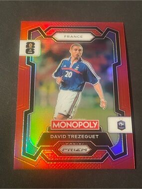 2026 Panini Prizm Monopoly World Cup David Trezeguet #12 Red Prizm France Card